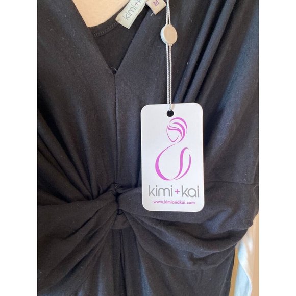 Kimi + Kai Maternity Dress Size M Black White Colorblock - Picture 3 of 8